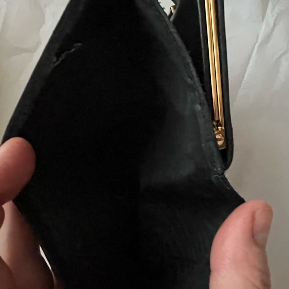 CHANEL Mini Black Caviar Leather Timeless Kisslock Compact Wallet Callouts shown - Picture 11 of 12